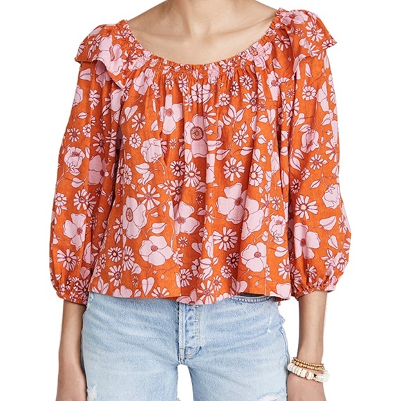 🔥Free People Boho floral blouse - Picture 3 of 10